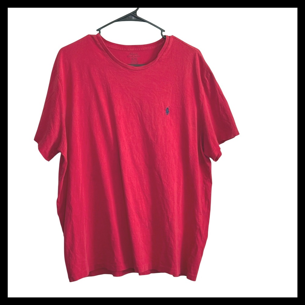 Polo Ralph Lauren Mens XL Red Short Sleeve Crew Neck Pony Logo Cotton T-Shirt